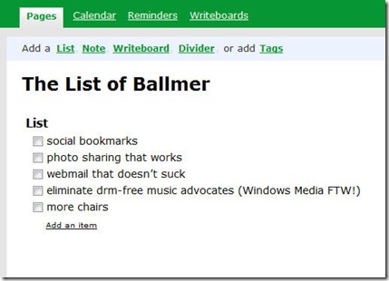 ballmer's shopping list